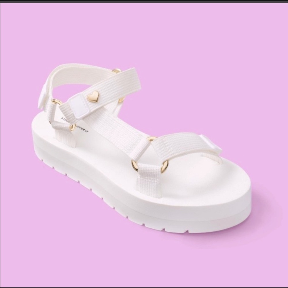 Stoney Clover Lane White Sandals NWT size 10